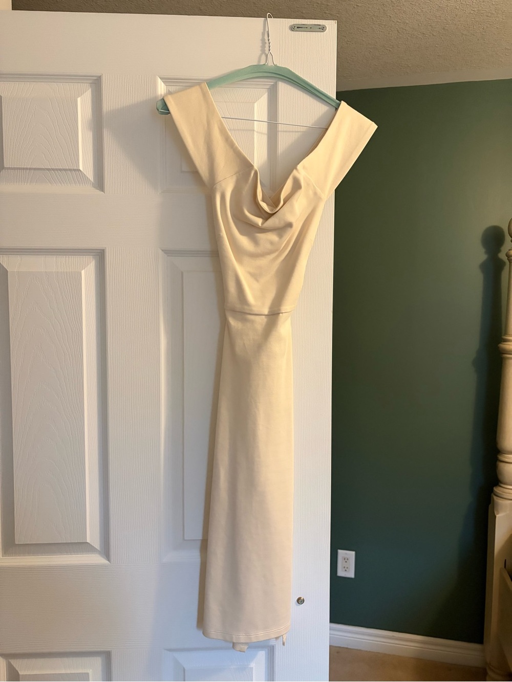 Talula Cream Cowl-Neck Maxi Dress Cross Back NWOT